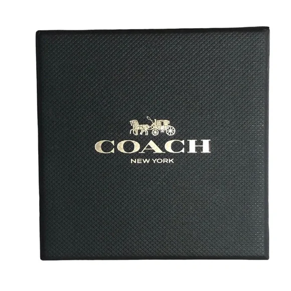 Coach Bow Earring 3 Pc Set Matching Goldtone Pearl Bow Box Set - Picture 7 of 13